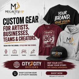 City2City Designs custom T-shirts featuring GTA city and area code designs by MegaCityVip